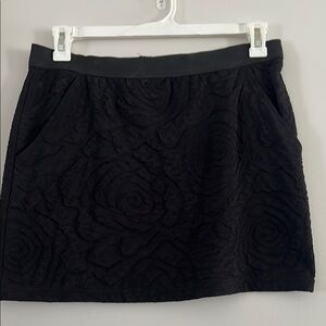 Silence + Noise Black Textured Mini Skirt Size L